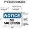 Signmission No Soliciting OSHA Notice Sign, Vinyl Decal, 10in W x 7in L, 2PK OS-2PACK-NS-D-710-L-14838 - alternate 2